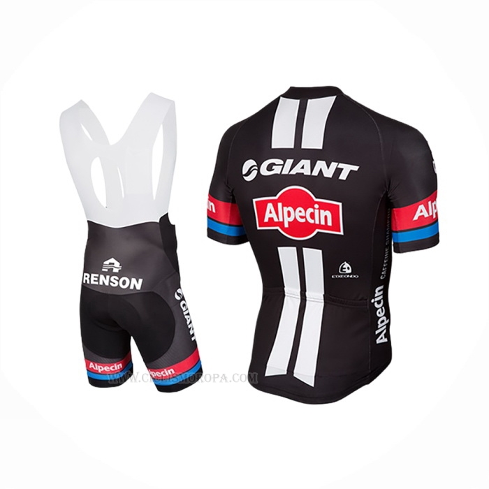 2016 Ropa Ciclismo Giant Alpecin Negro Rojo Mangas Corta y Culotte Corto